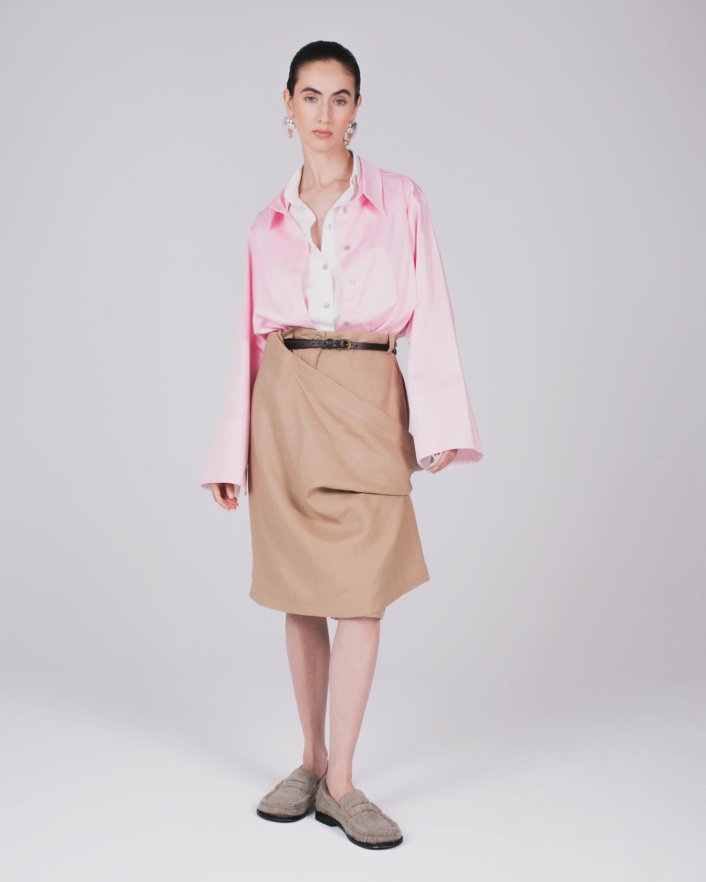 Mid-height Beige Skirt