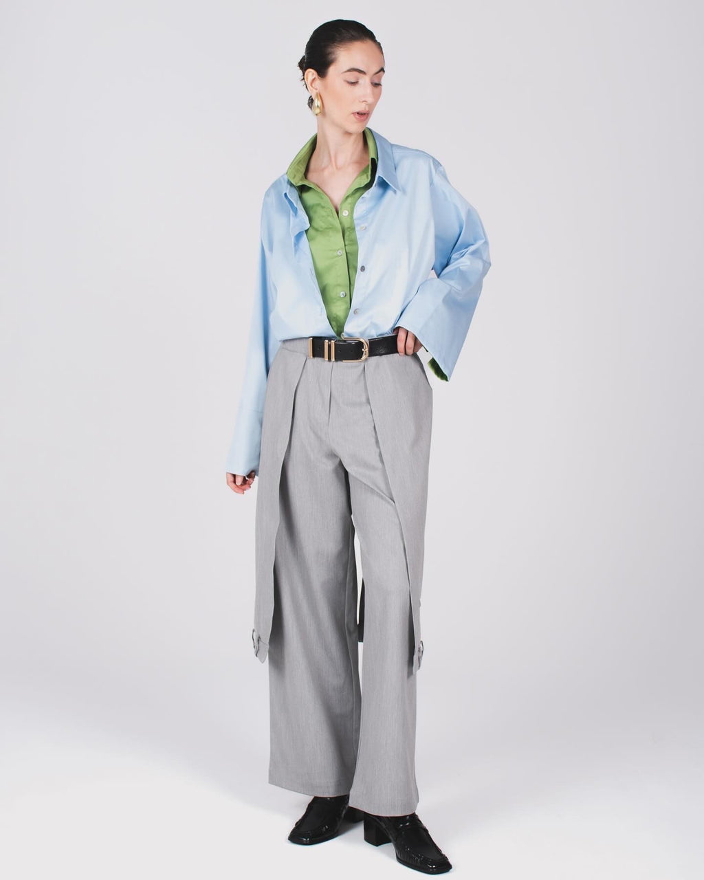 Half skirt pants