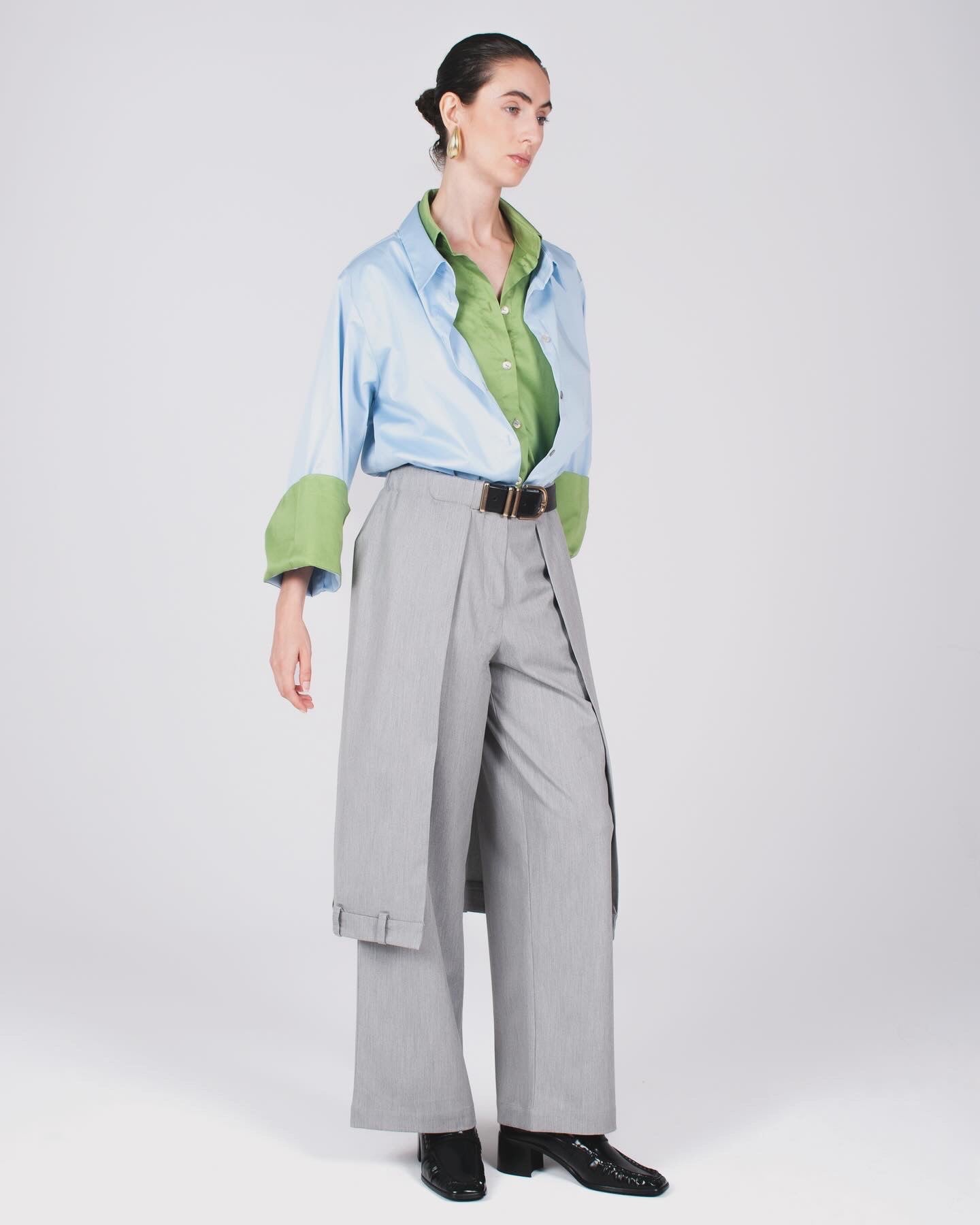 Half skirt pants