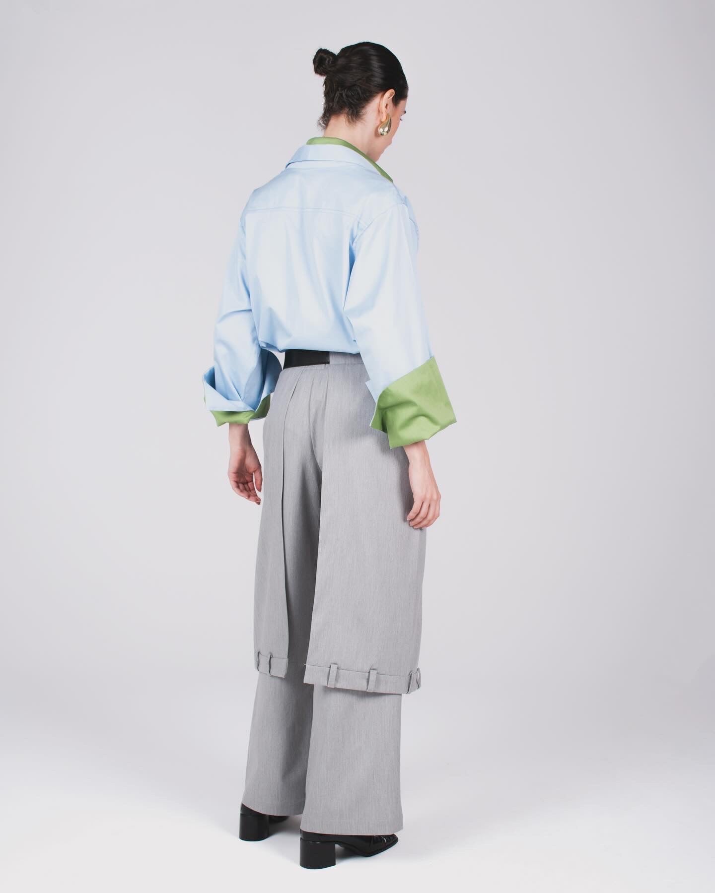 Half skirt pants