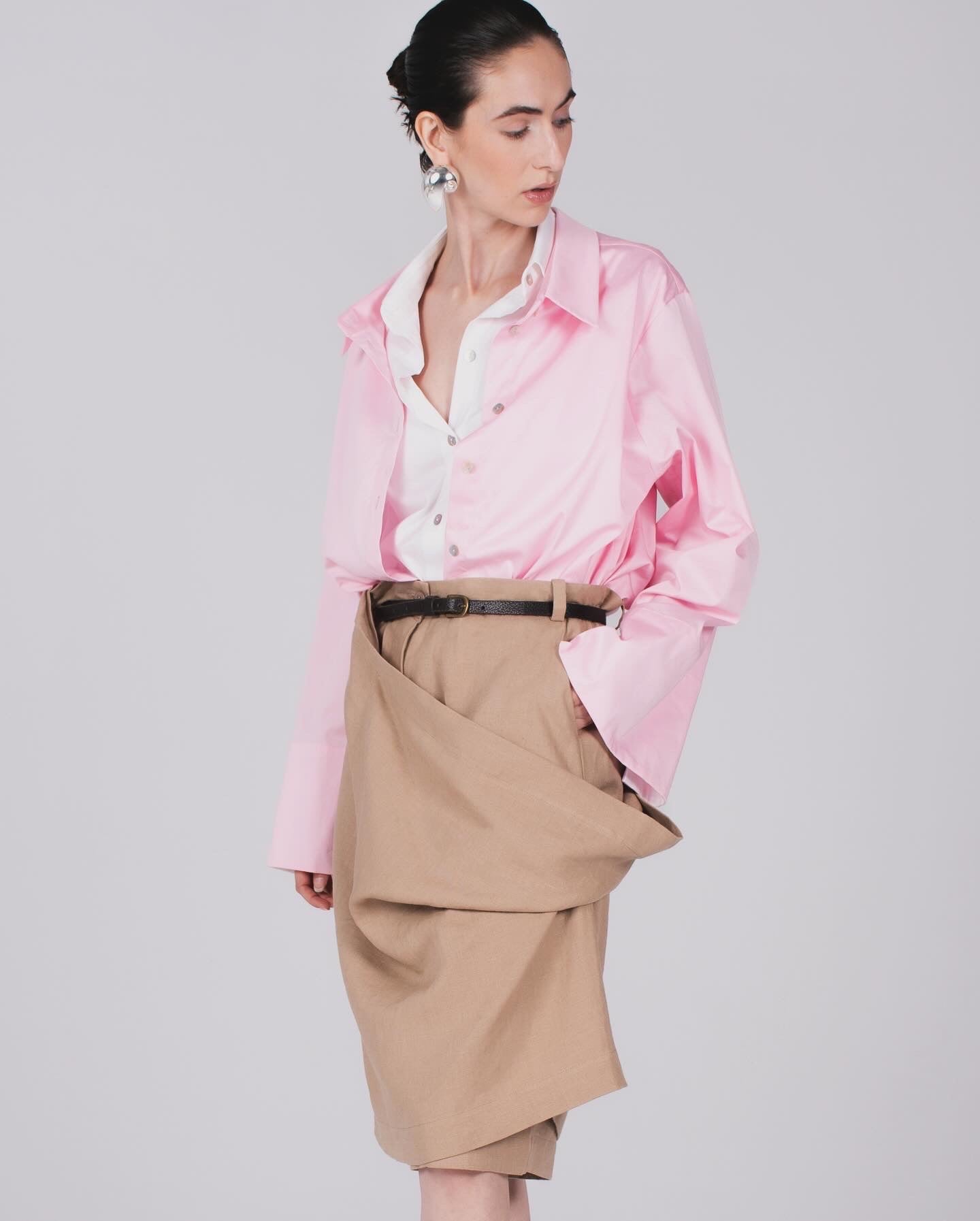 Mid-height Beige Skirt
