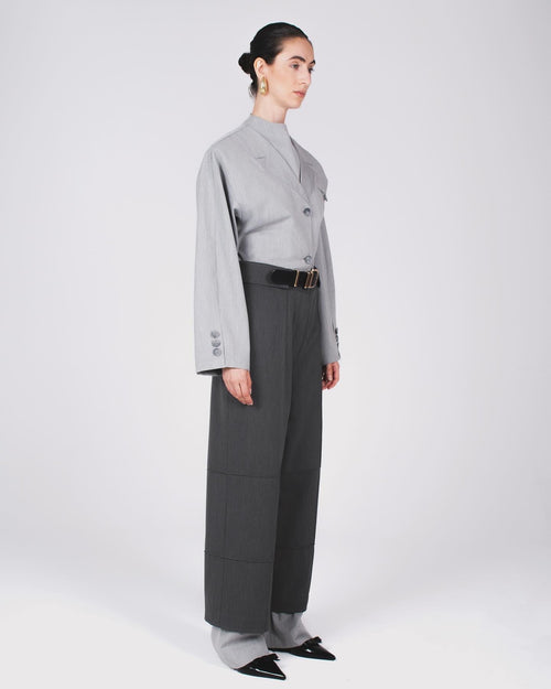 Blazer Blouse in Grey