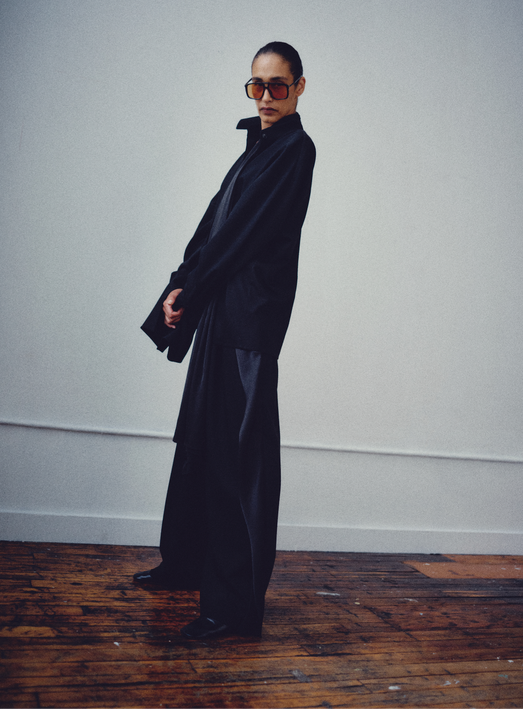 Satin Deconstructed Tuxedo Pants