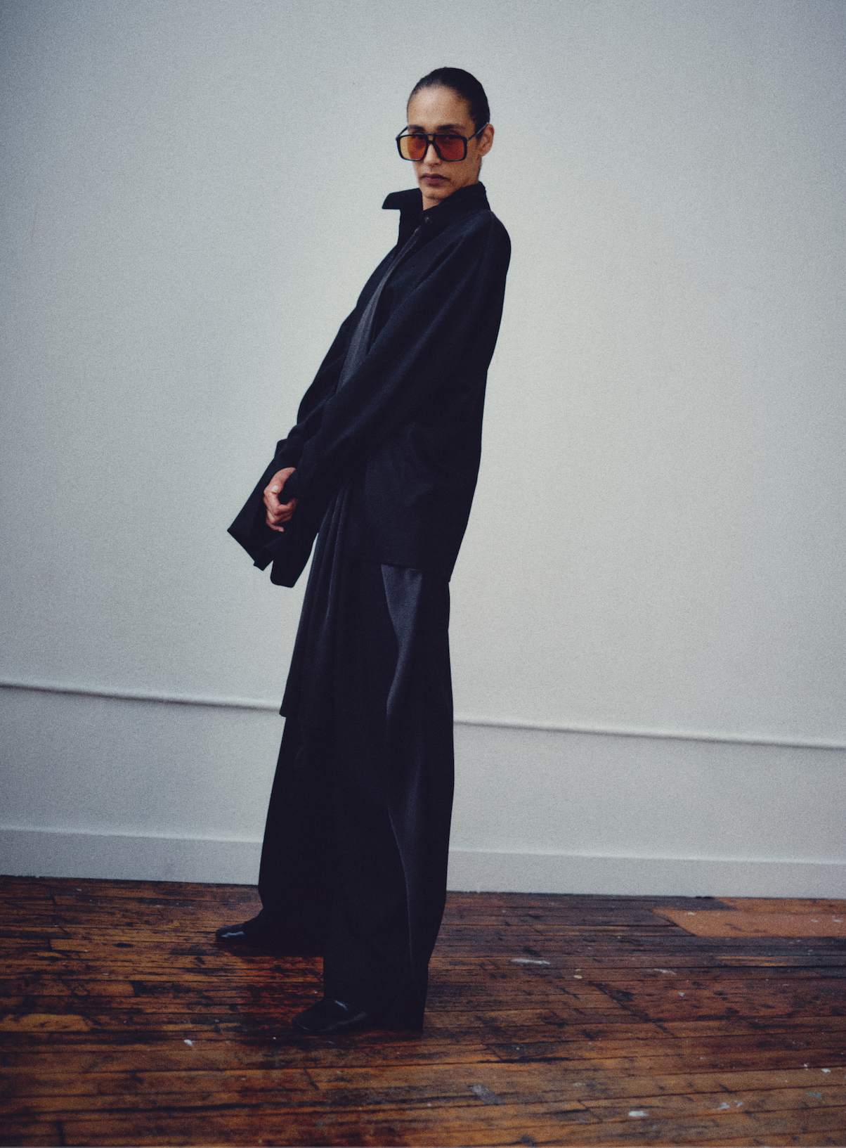Satin Deconstructed Tuxedo Pants