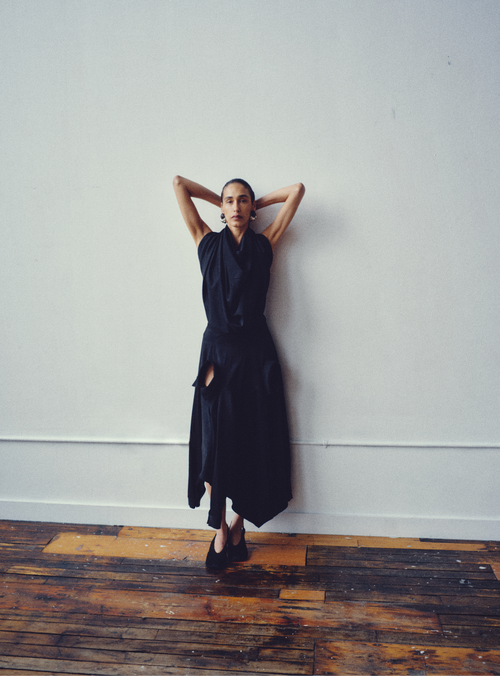 Backless Drape Dress