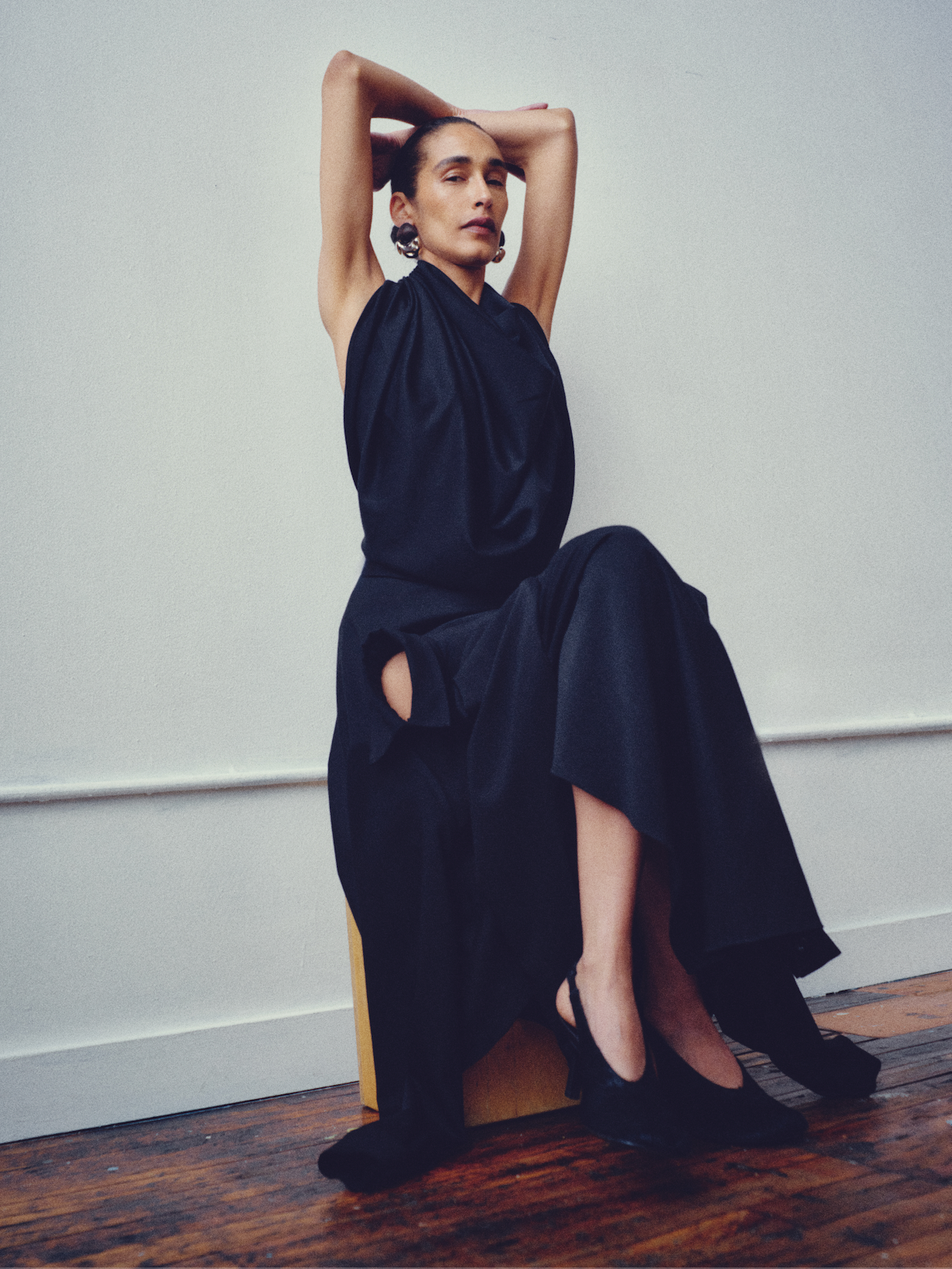Backless Drape Dress