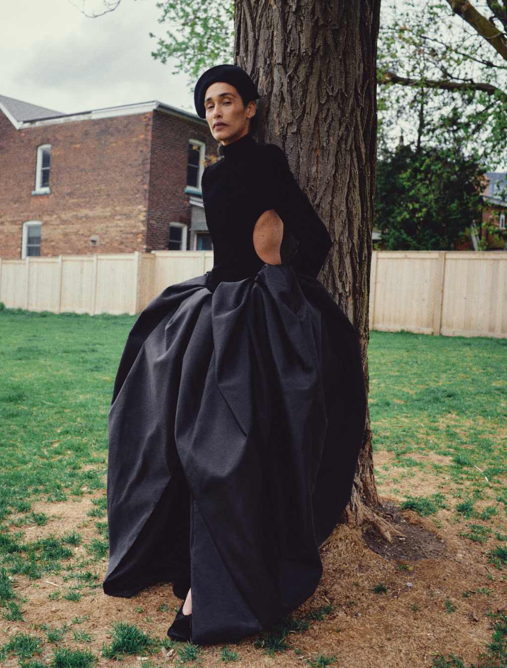 Long Sleeve Structured Dress in Velvet