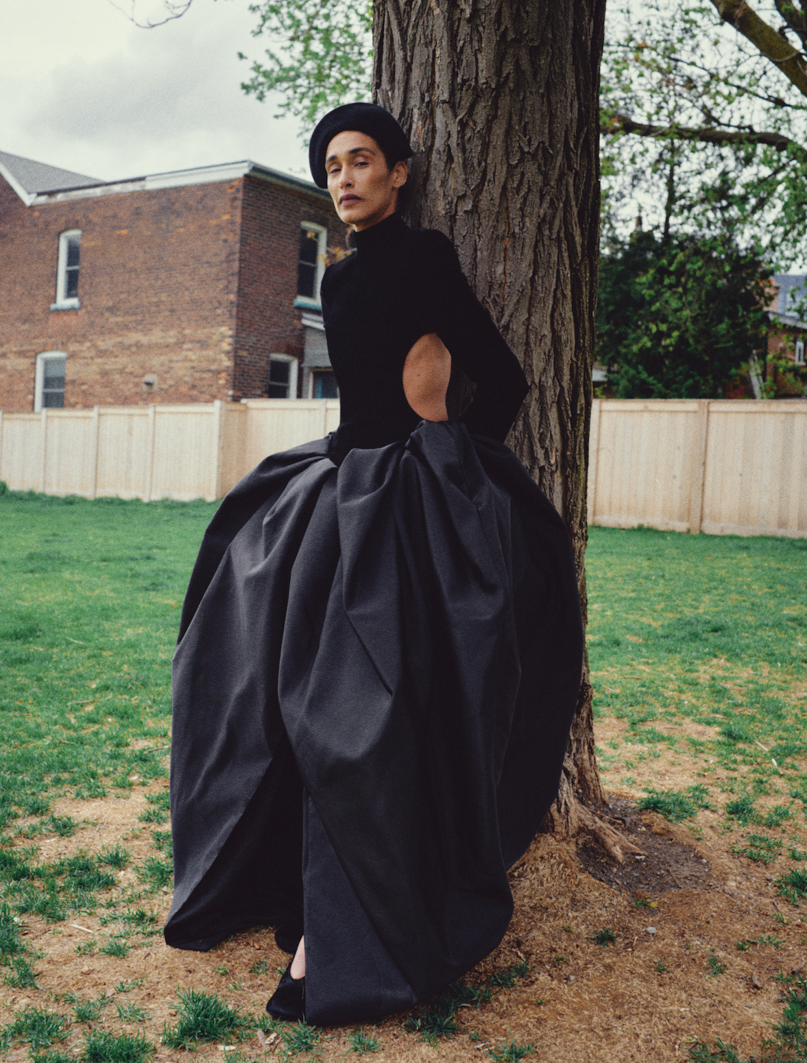 Long Sleeve Structured Dress in Velvet