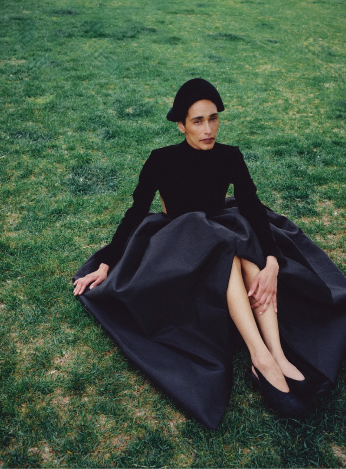 Long Sleeve Structured Dress in Velvet
