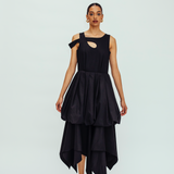 Double-skirt Dress in black