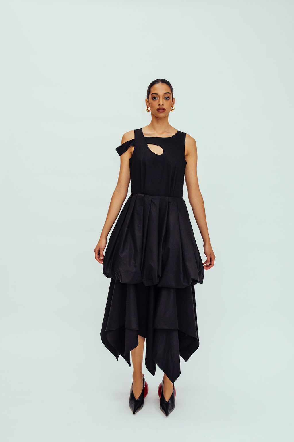 Double-skirt Dress in black