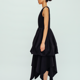 Double-skirt Dress in black
