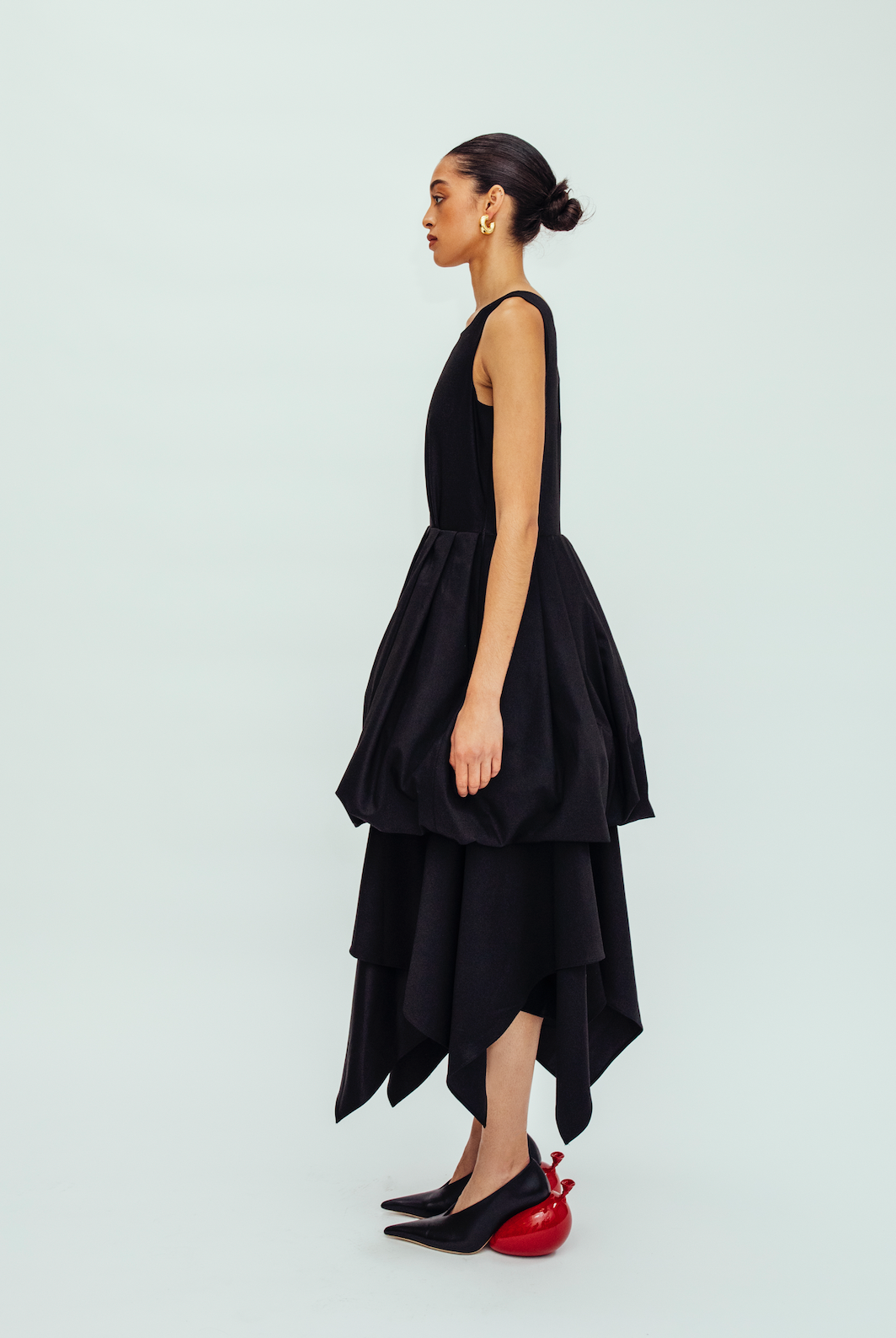 Double-skirt Dress in black