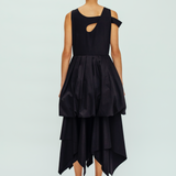 Double-skirt Dress in black