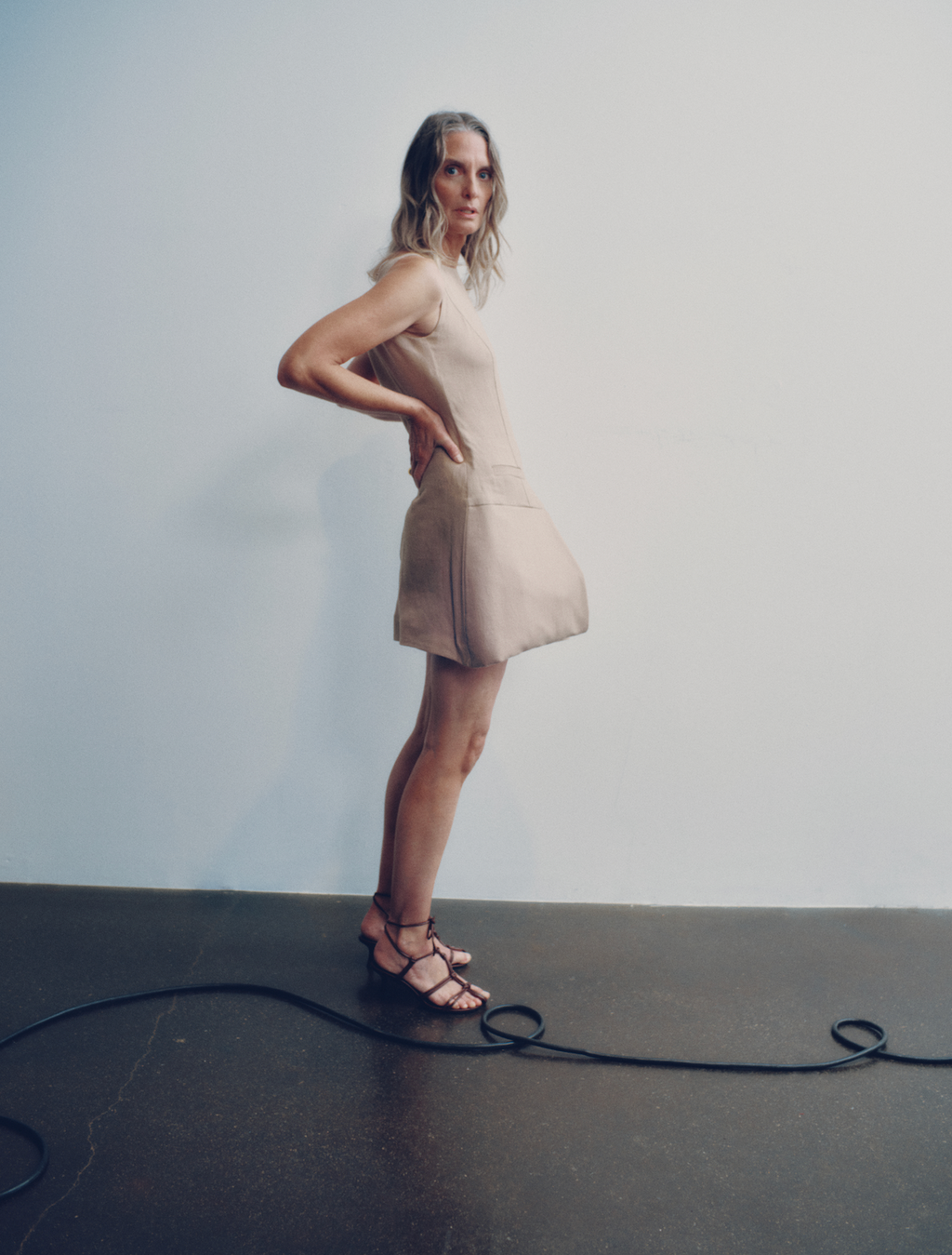 LINEN FOLDED DRESS
