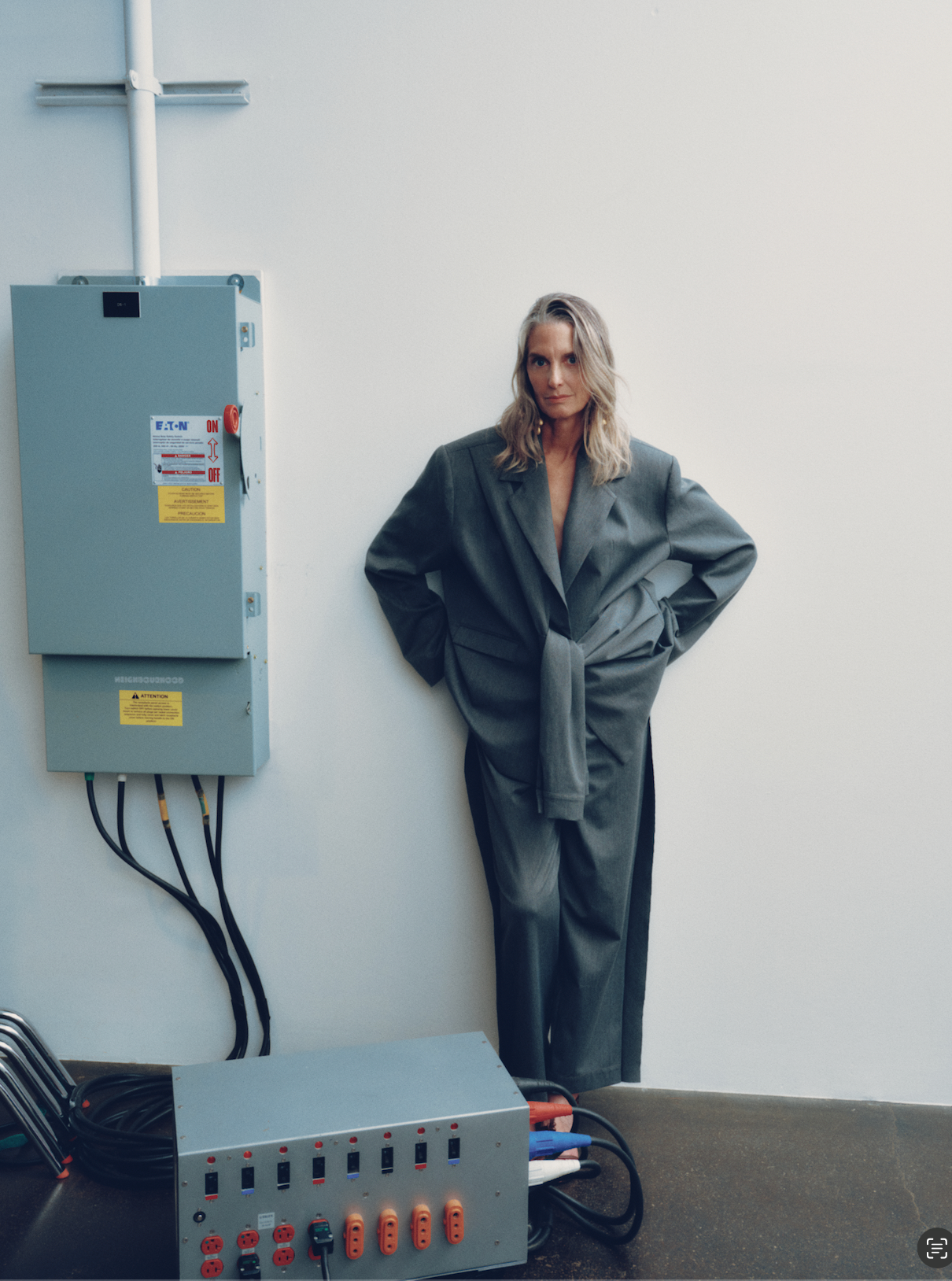 Grey Deconstructed Tuxedo Pants