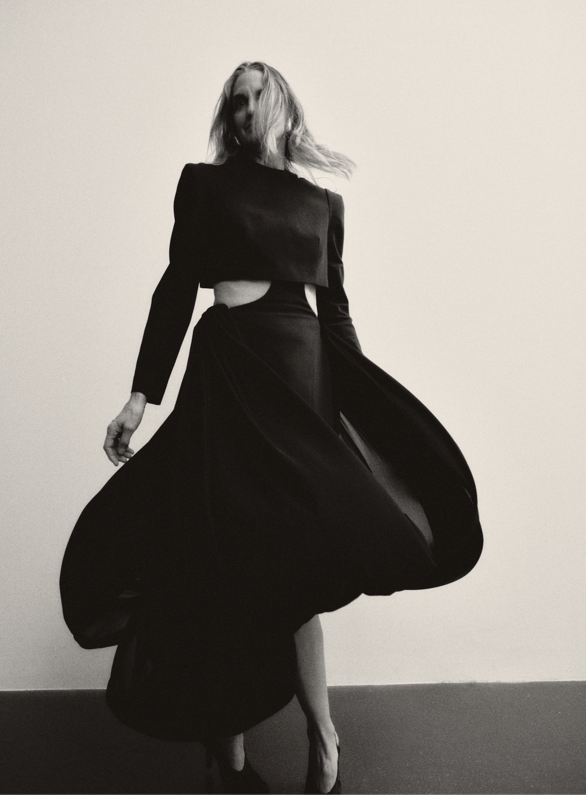 Two-Piece Draped Dress