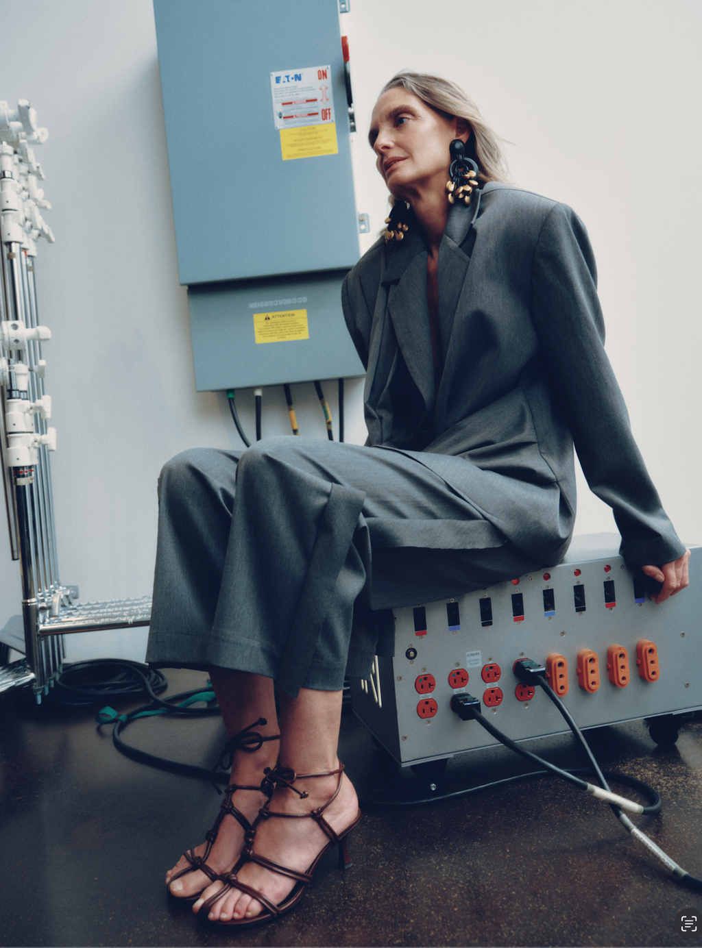 Grey Deconstructed Tuxedo Pants