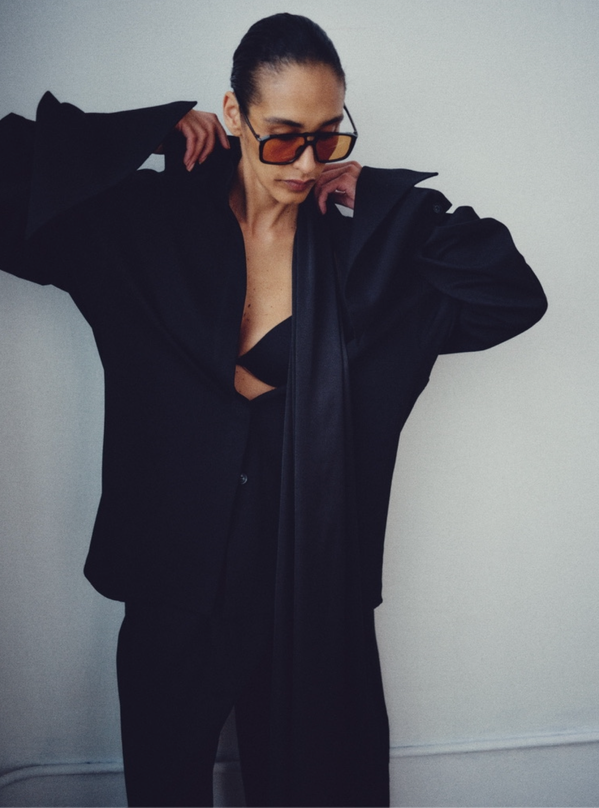 Satin Scarf Shirt