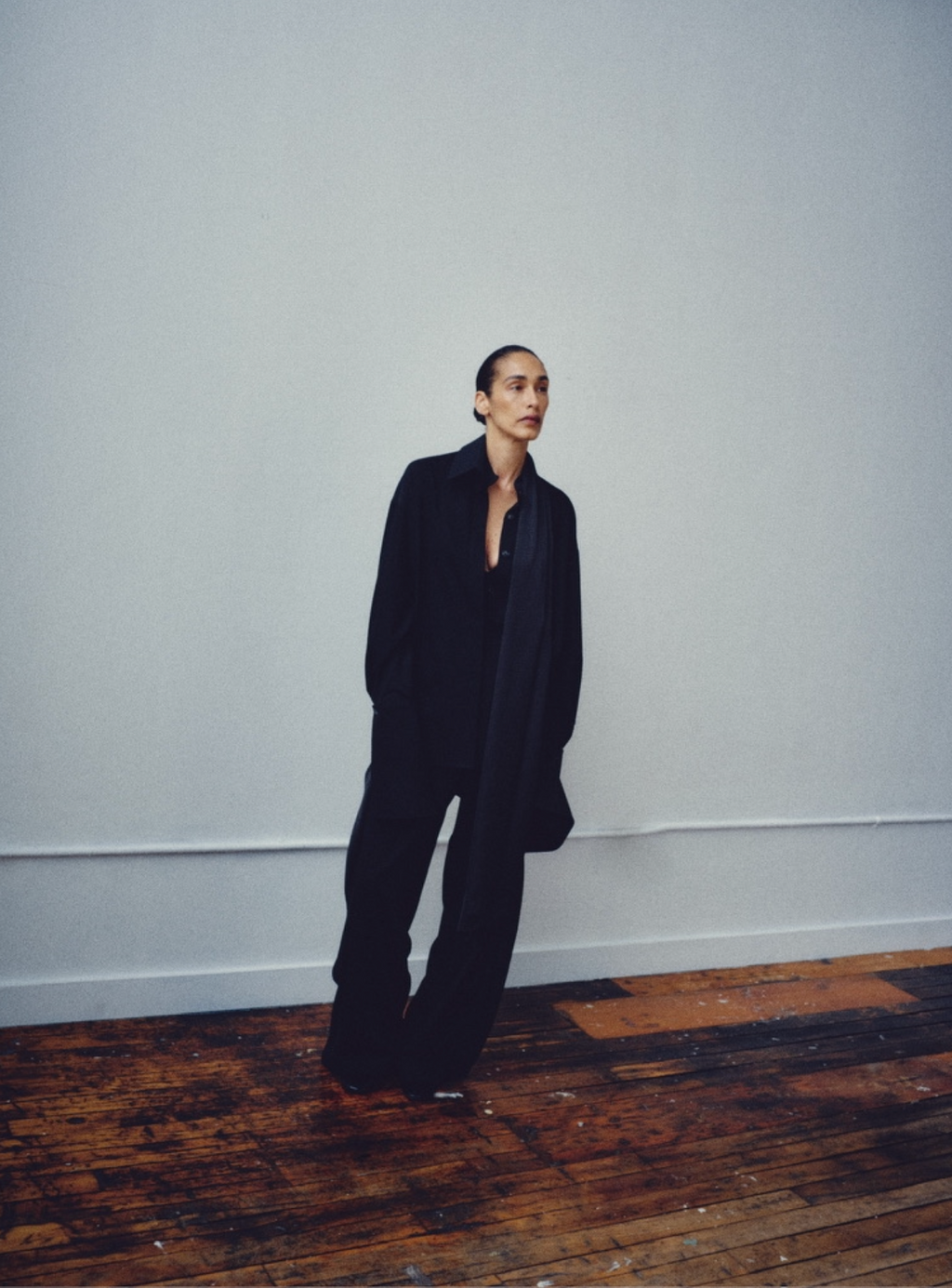 Satin Deconstructed Tuxedo Pants