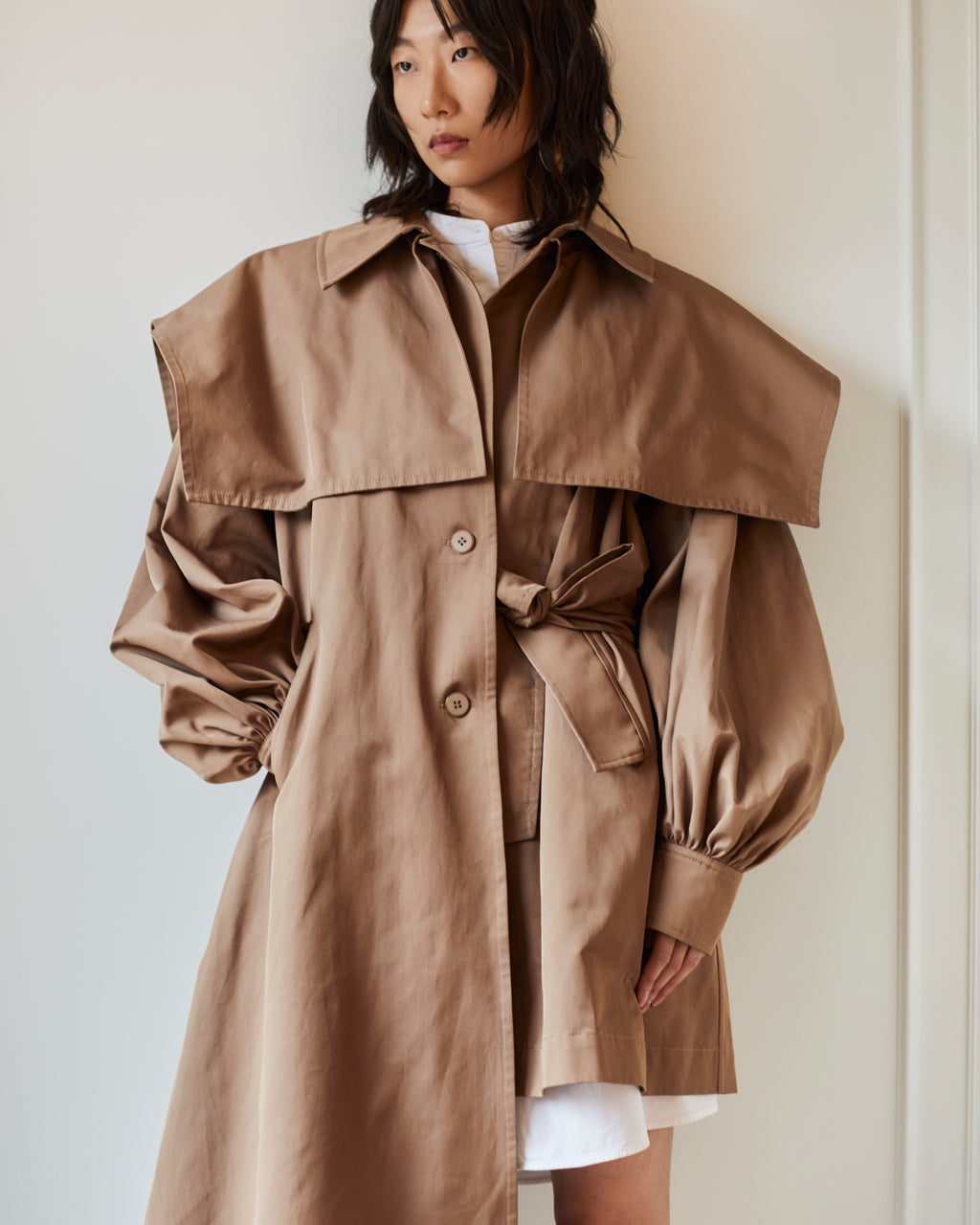 Asymmetric Trench coat