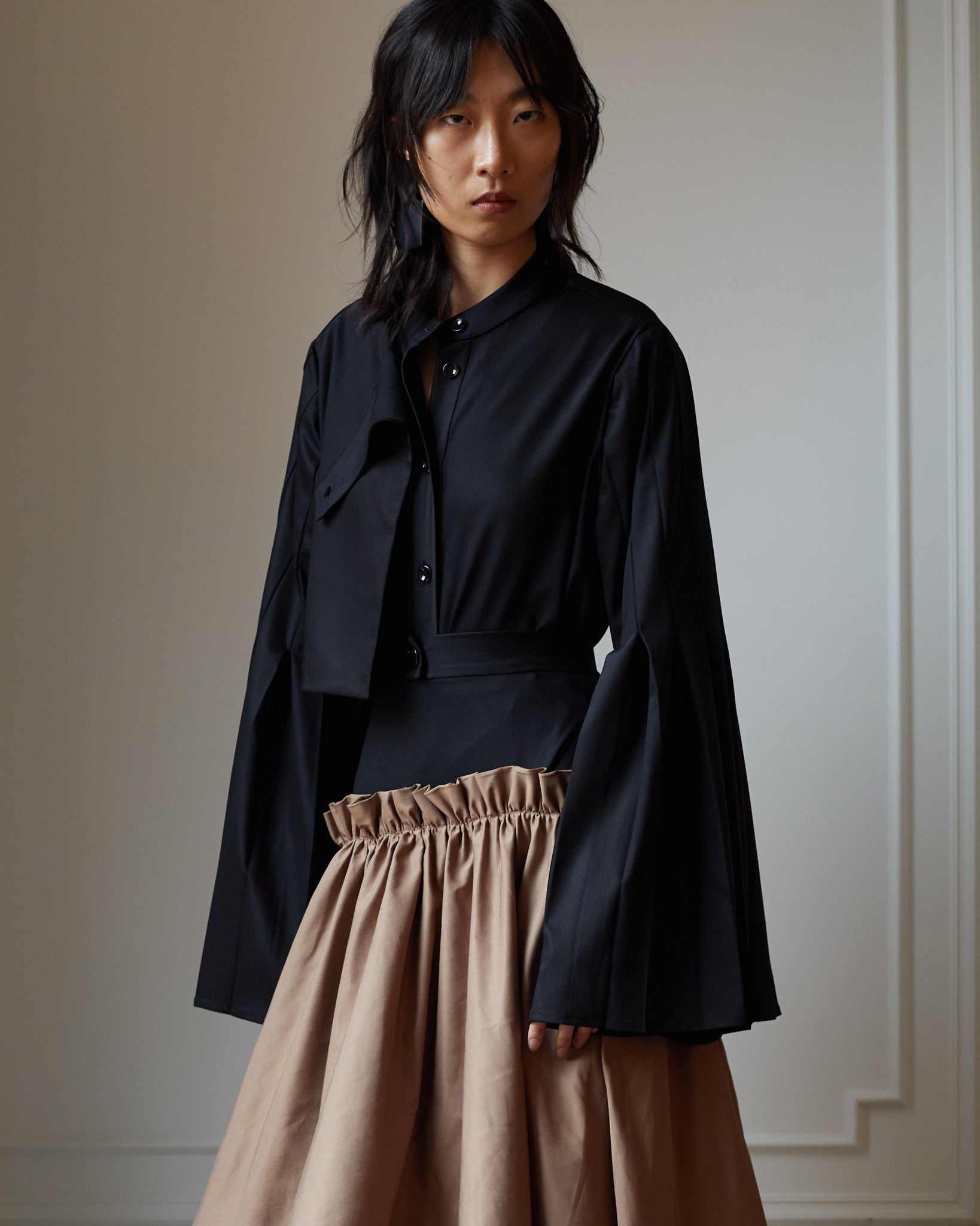 Half-half blouse