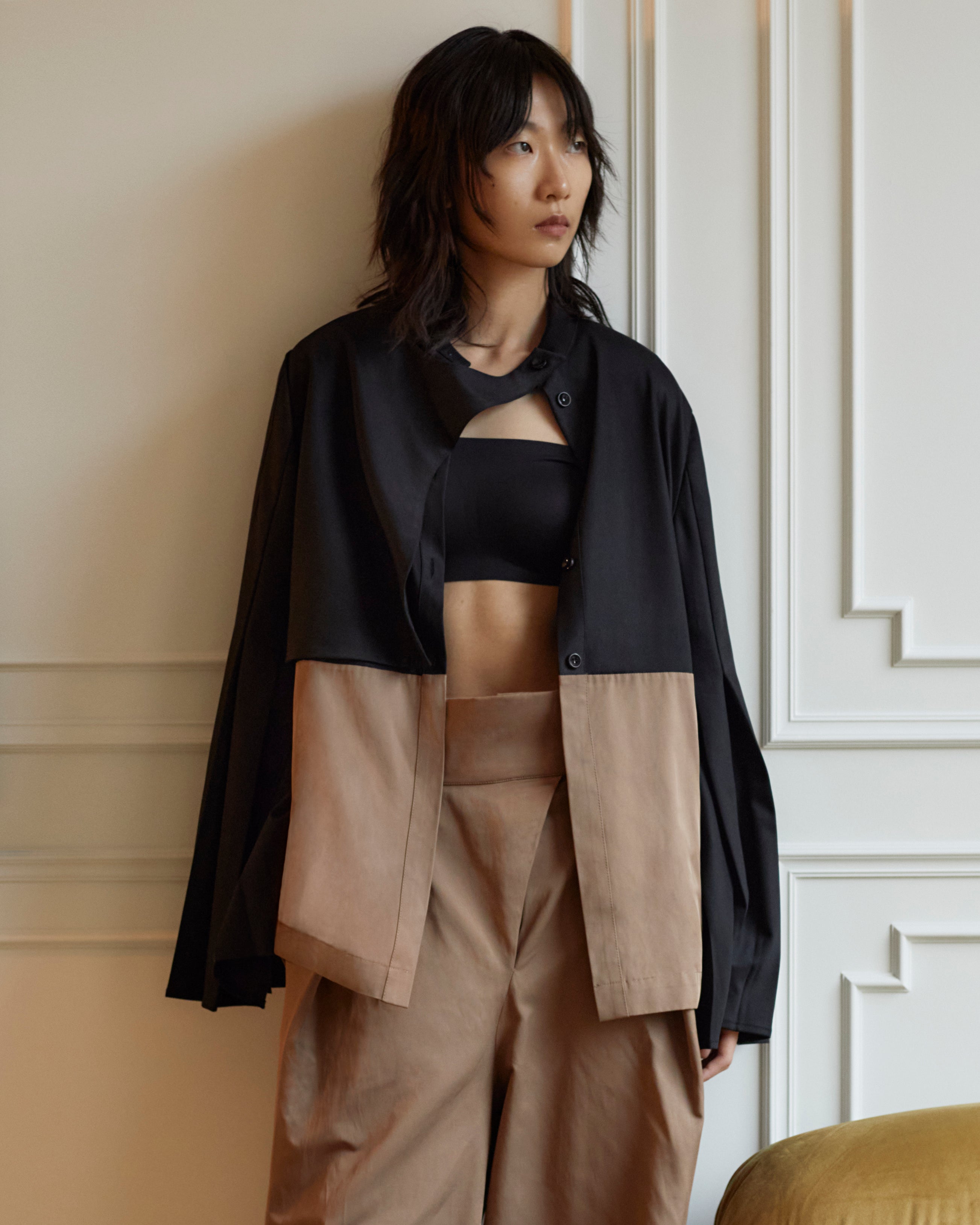 Half-half blouse