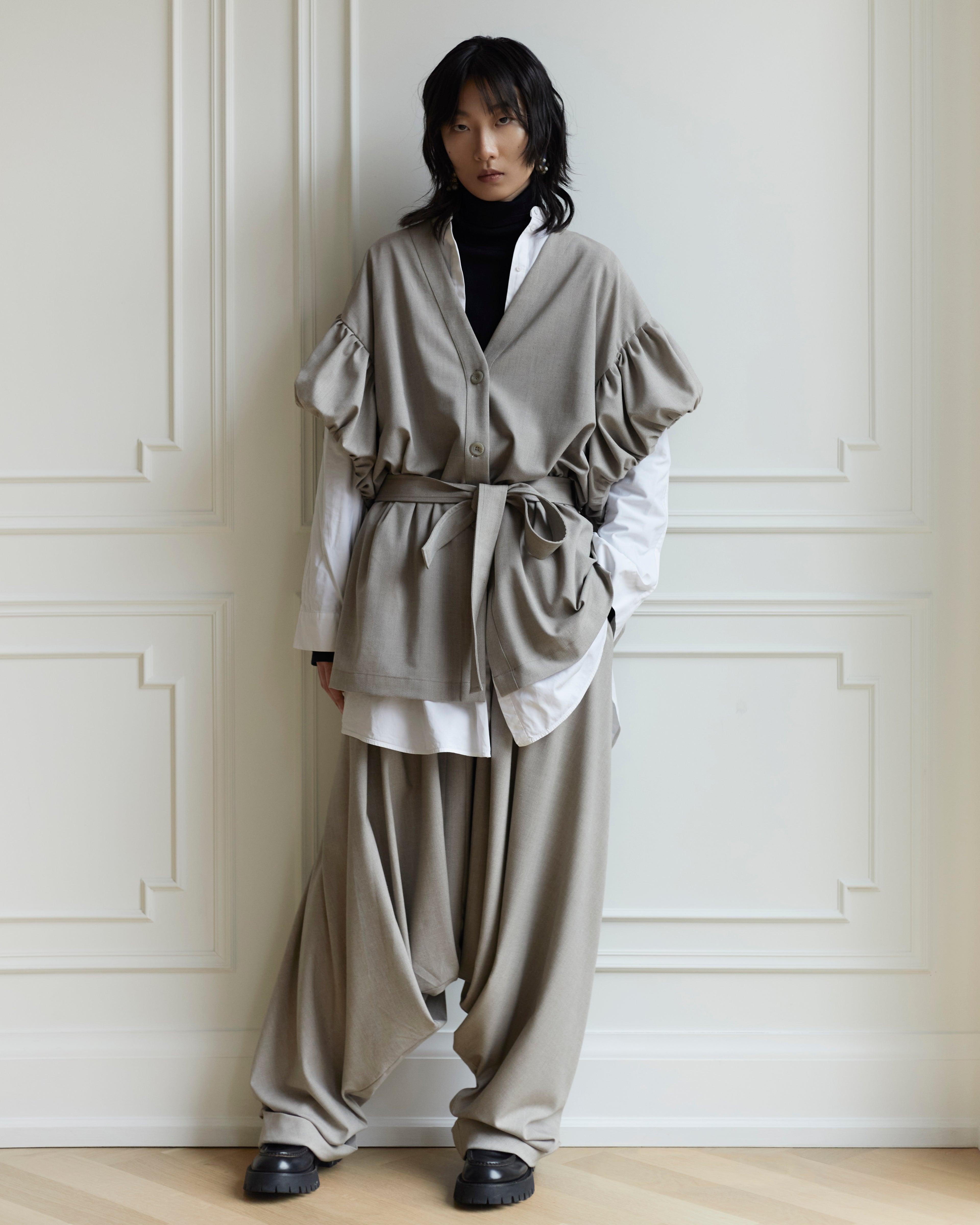 Pleated Sleeve Vest