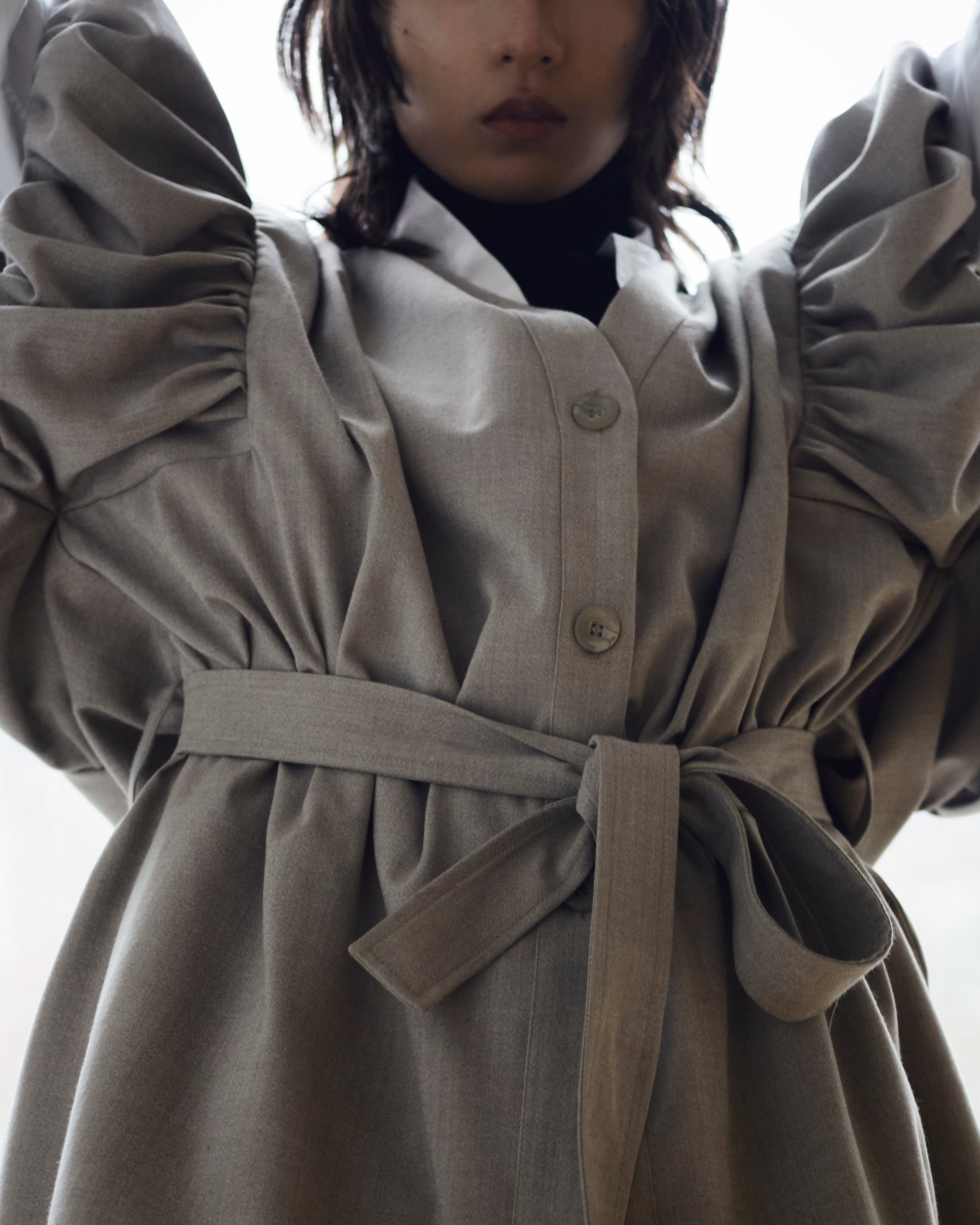 Pleated Sleeve Vest